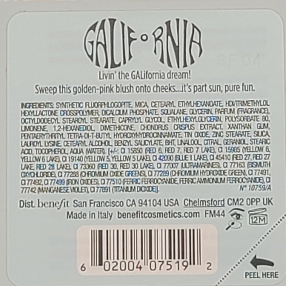 Benefit Galifornia Blush Full Size NIB - Picture 5 of 6